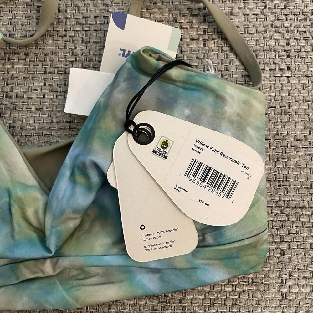 New With Tags prAna Willow Falls Reversible Bikini Top Size Small - Picture 9 of 11